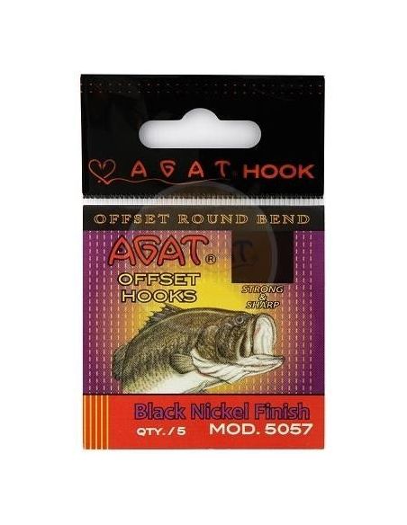 Kabliai Agat Offset Hook Round Bend