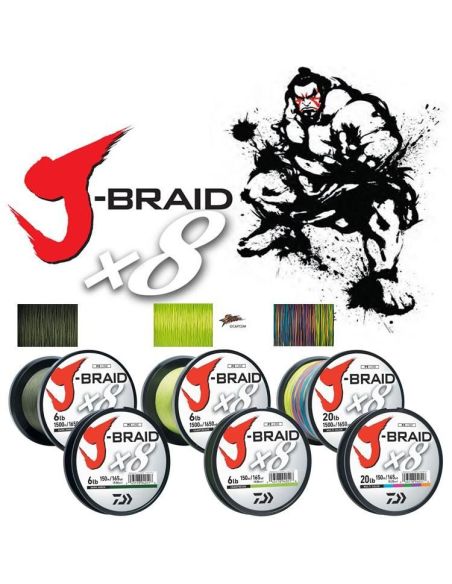 SUPER NAUJIENA! PE valas DAIWA J-BRAID 8 gijų