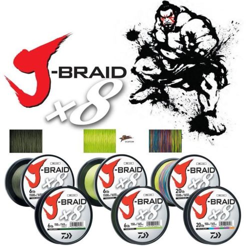 SUPER NAUJIENA! PE valas DAIWA J-BRAID 8 gijų