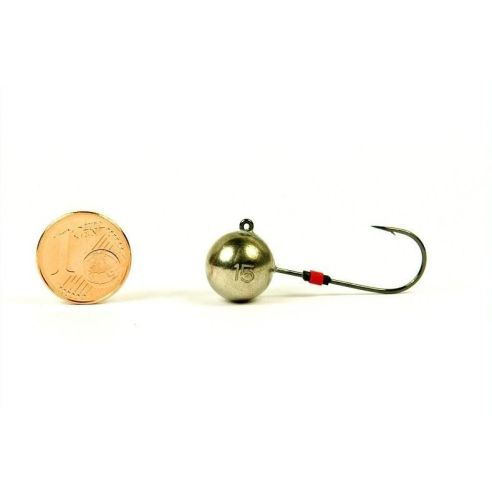 Volframinis galvakablis 15 g (kablys MUSTAD nr. 1/0) - su kembrikais