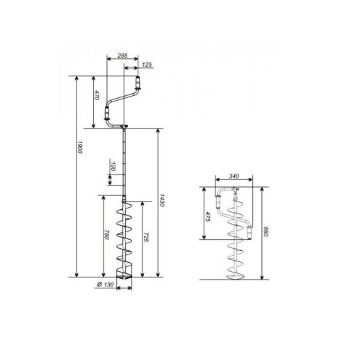 DVIRANKIS LEDO GRĄŽTAS TORNADO-M 100 SU KREPŠIU