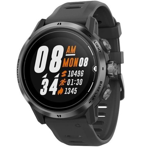 Išmanusis laikrodis Coros APEX Pro Premium Multisport GPS, Juodos spalvos, Silikoninė apyrankė