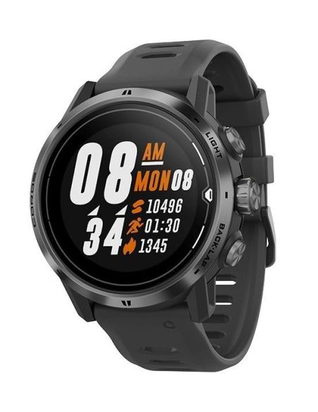 Išmanusis laikrodis Coros APEX Pro Premium Multisport GPS, Juodos spalvos, Silikoninė apyrankė
