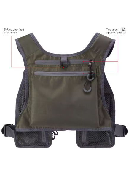 Bassdash FV08 Ultra Lightweight Fly Fishing Vest-35,00 