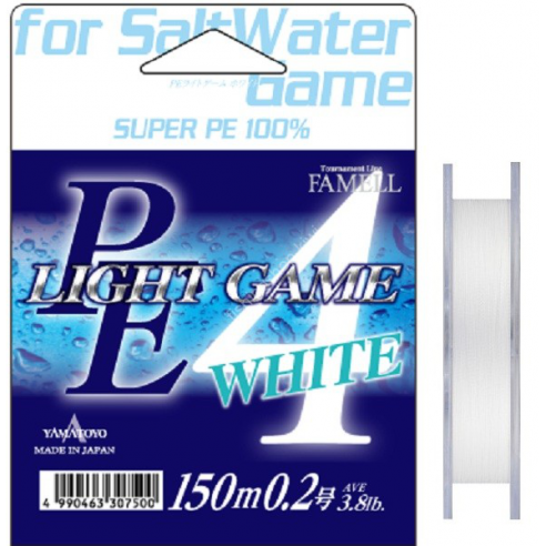 Yamatoyo PE LIGHT GAME WHITE X4 150ｍ Nr.0,2-0,6-18,90 