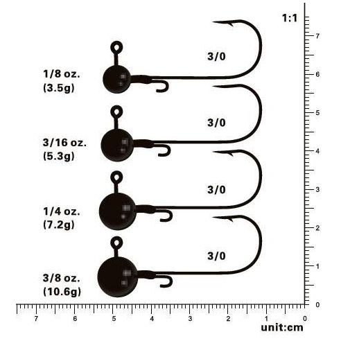 Volframinis galvakablis Wacky 3,5 g, 1 vnt