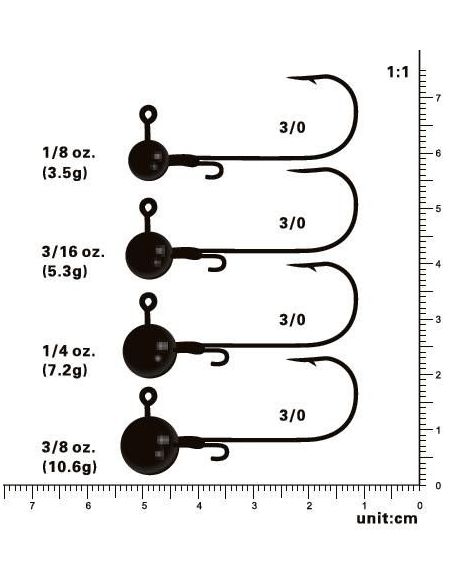 Volframinis galvakablis Wacky 3,5 g, 1 vnt
