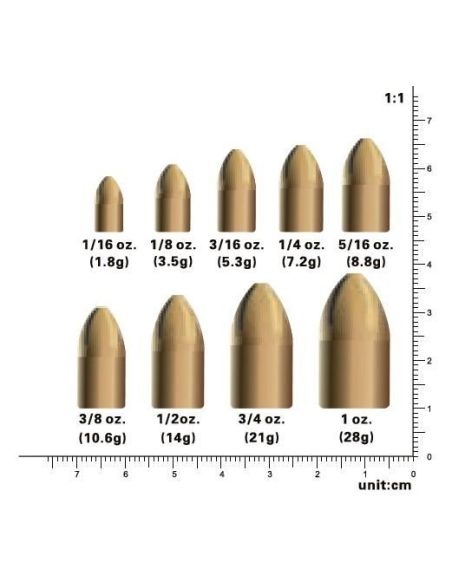 Žalvarinė kulka 1,75g, 1/16oz, 1vnt