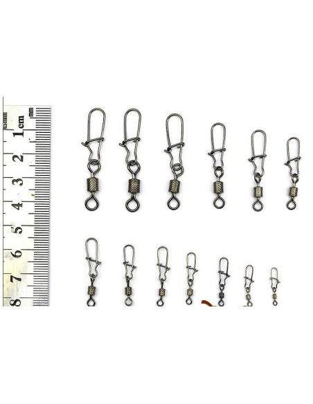 Suktukai AGAT Rolling Swivel 8-10-12 dydziai
